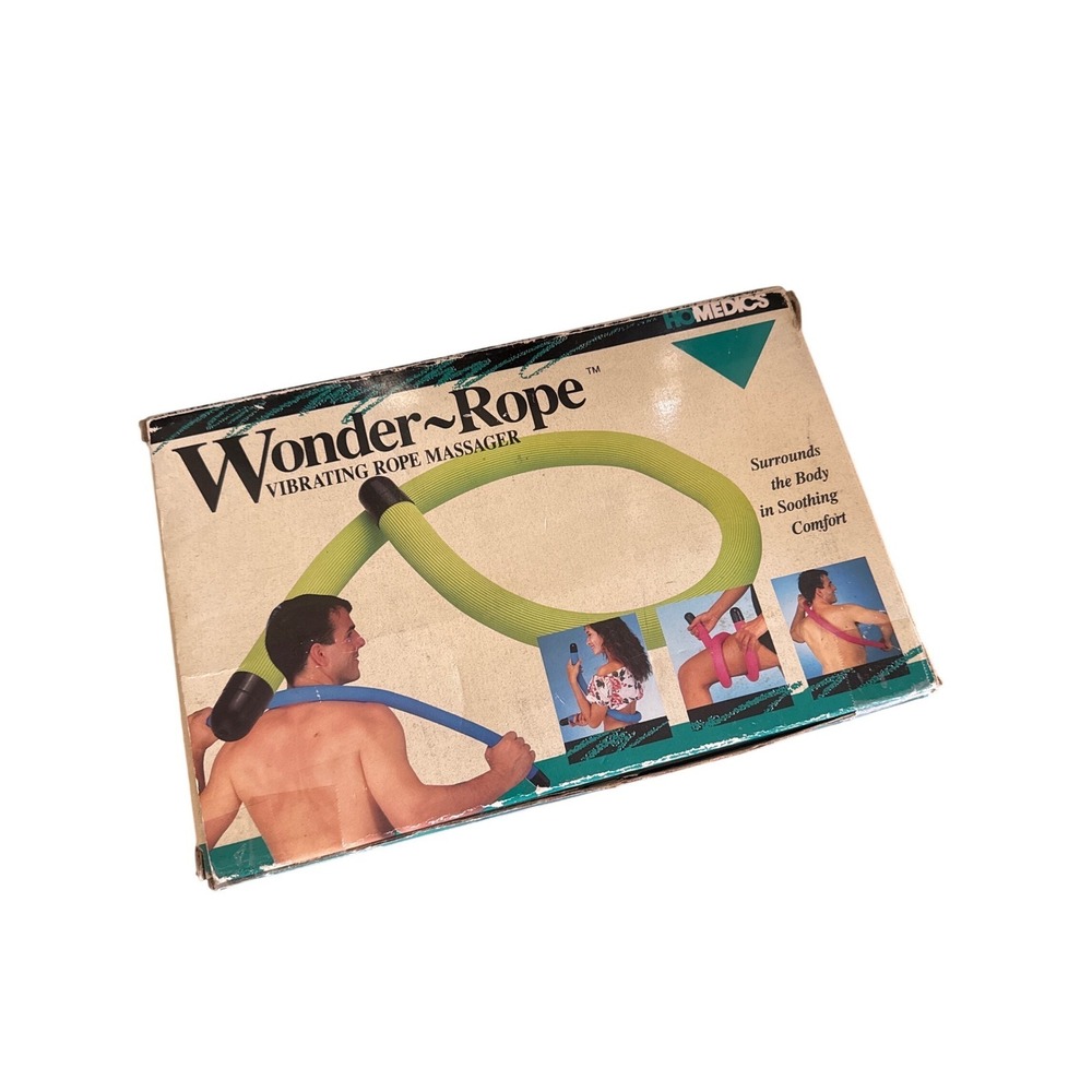 HoMedics Wonder Rope Vibrating Rope Massager Vintage 2-Speed Flexible 47" Green
